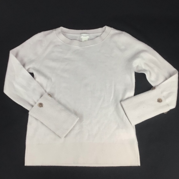 CLUB MONACO 100% CASHMERE Cream Sweater Size S - Picture 1 of 4